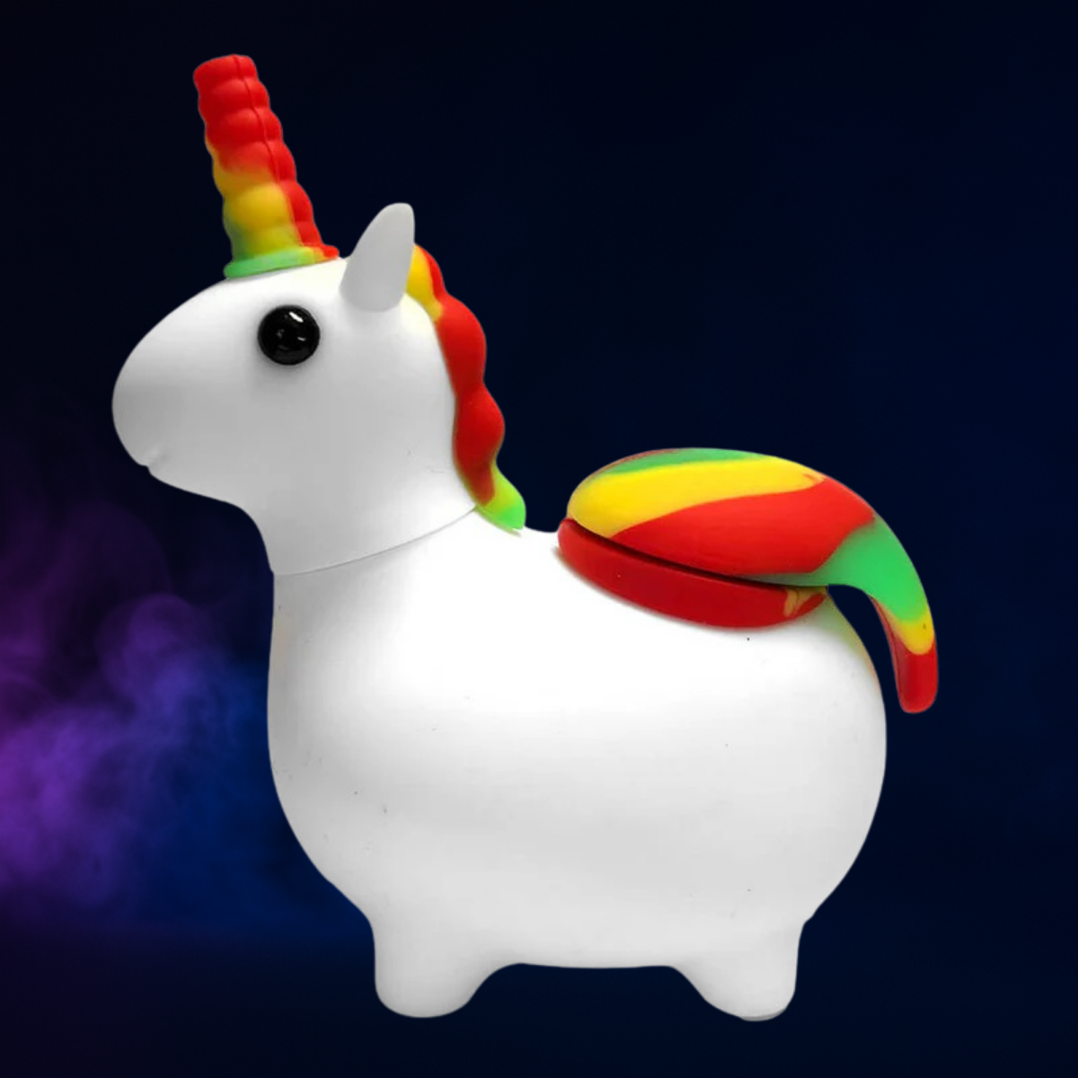 Licorne blanc Pipe en silicone 12cm