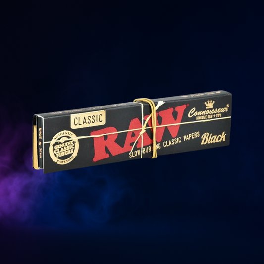 RAW Connoisseur King Size Slim + Tips – Feuilles à rouler avec filtres
