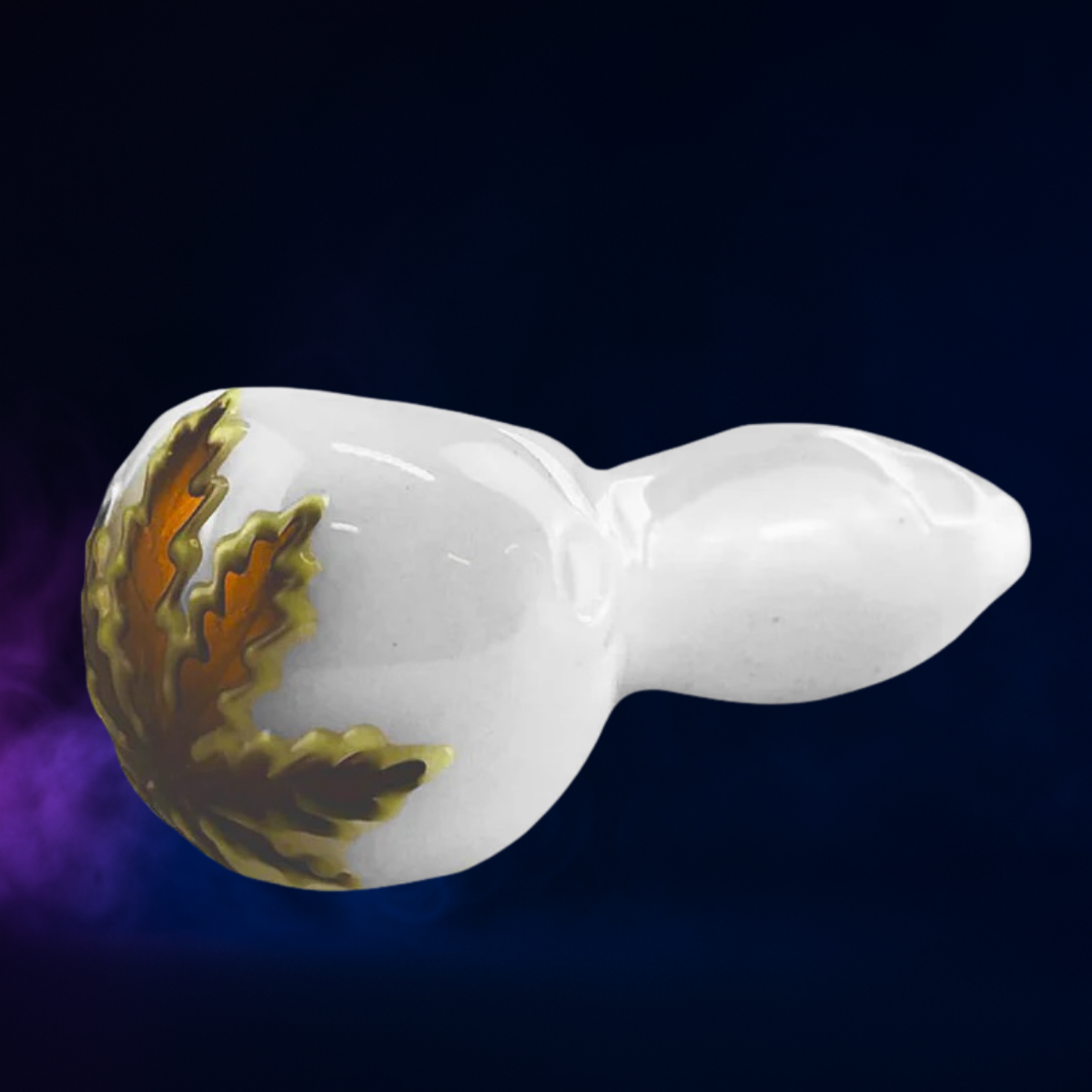 Pipe en Verre Brille dans le Noir Blanc 10cm