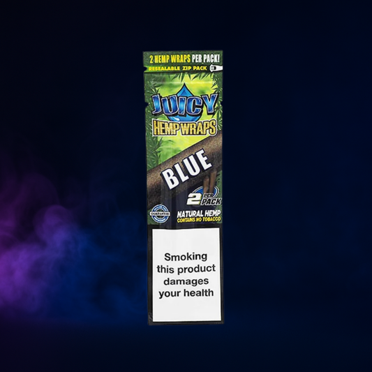 Juicy Jay’s Hemp Wraps Blue – Blunt chanvre aromatisé sans tabac (x2)