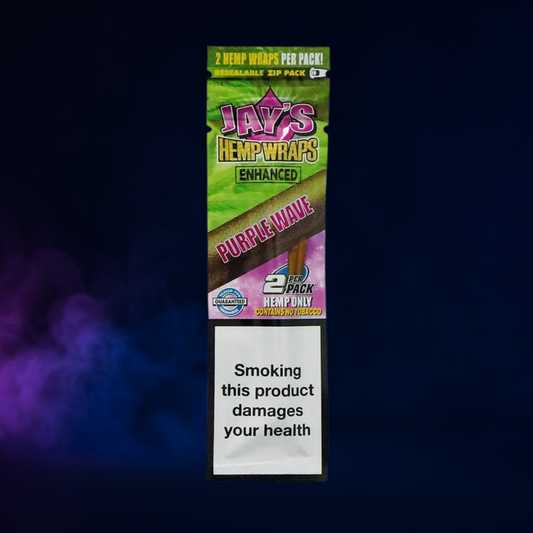 Juicy Jay’s Hemp Wraps Purple Wave Purple Gelato – Blunt chanvre infusé aux terpènes sans tabac (x2)