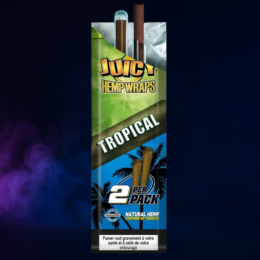 Juicy Blunt Tropical – Feuille de Blunt aromatisée sans tabac (x2)