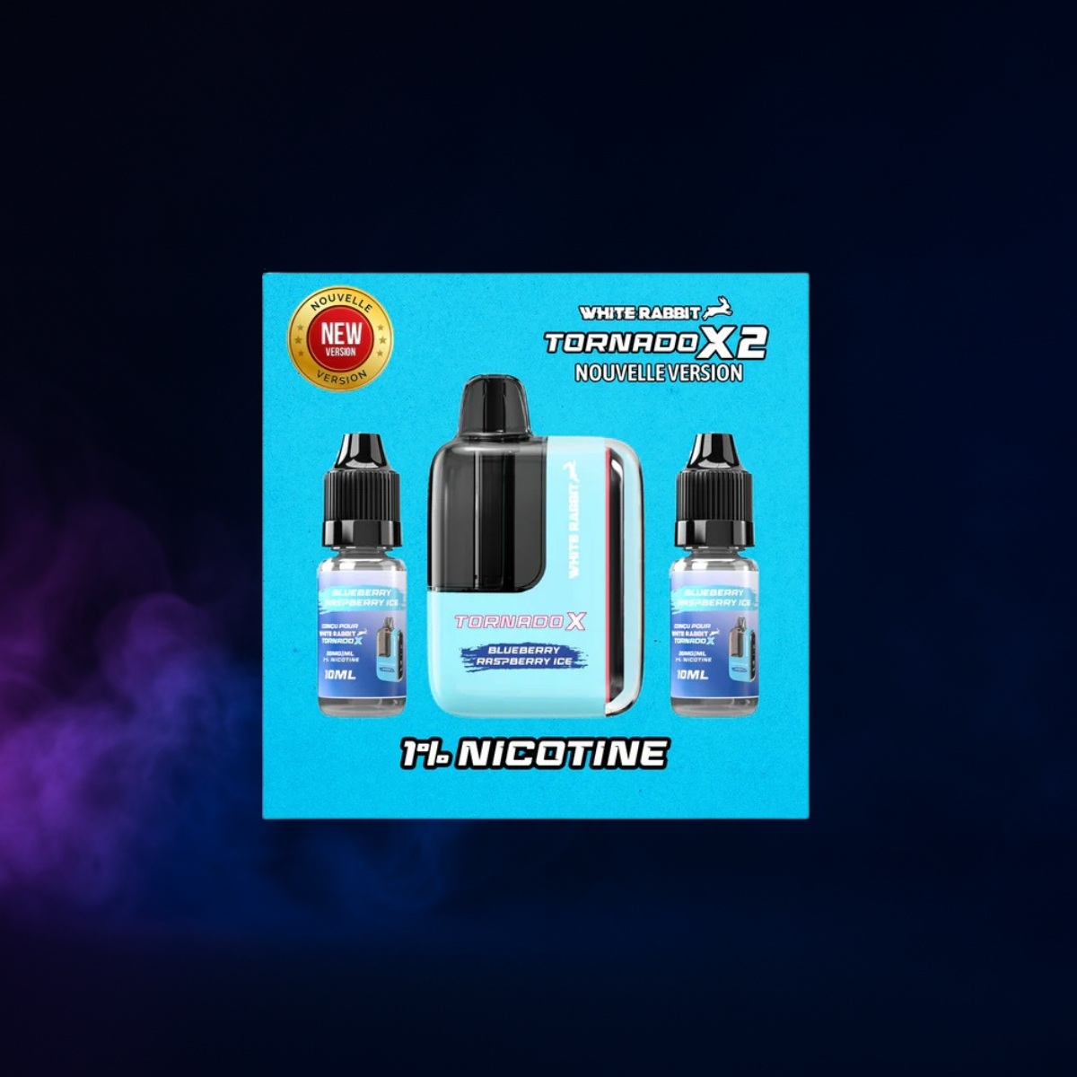 Puff 25000 Rechargeable -Blueberry Raspberry Ice  + 2 Fioles de 10 ml de e-liquide