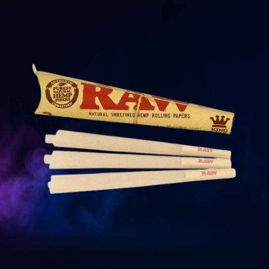RAW Slim Cones – 3 Cônes Préroulés par Paquet (Non Blanchis & 100% Naturels)