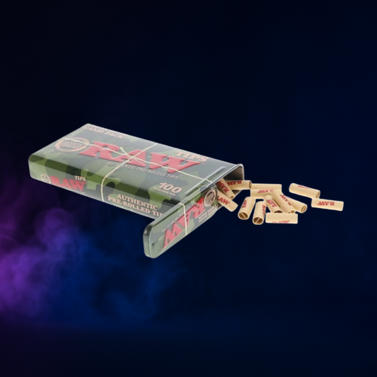 RAW Camo 100 Filtres Préroulés – Édition Limitée, Tips Naturels & Ultra Pratiques